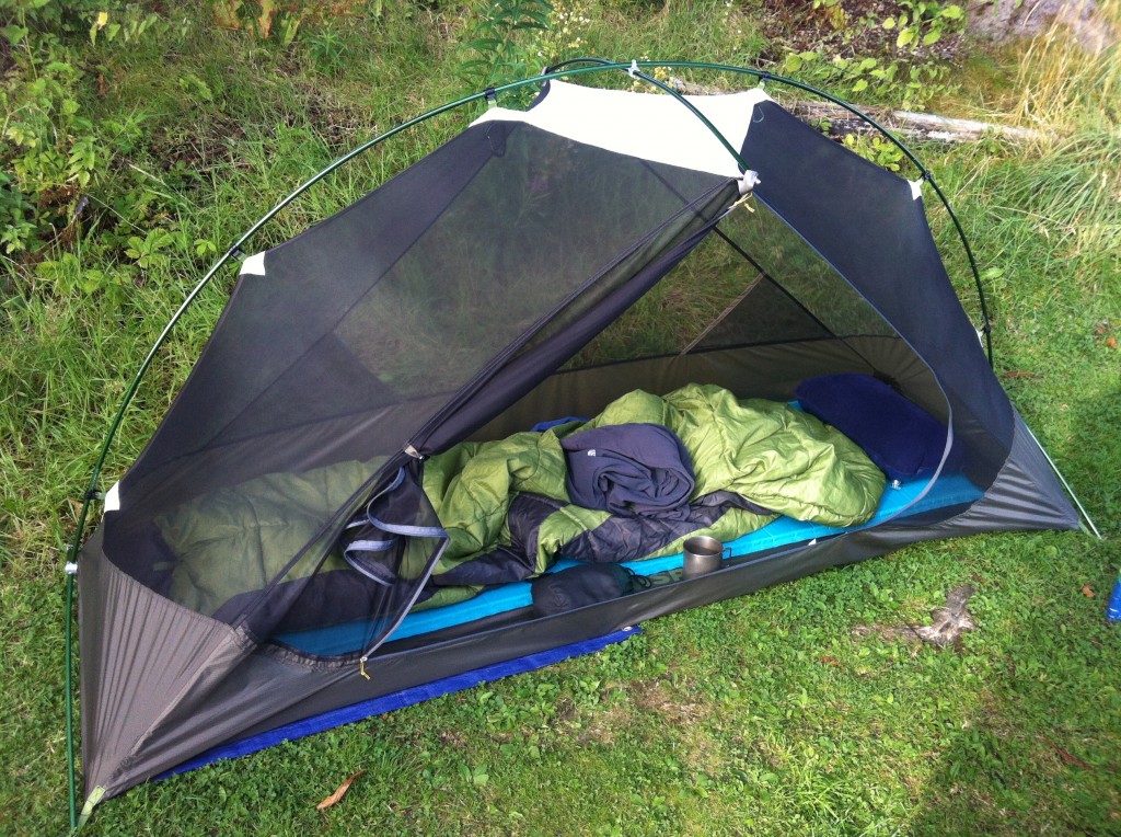 MSR Hubba tent inside