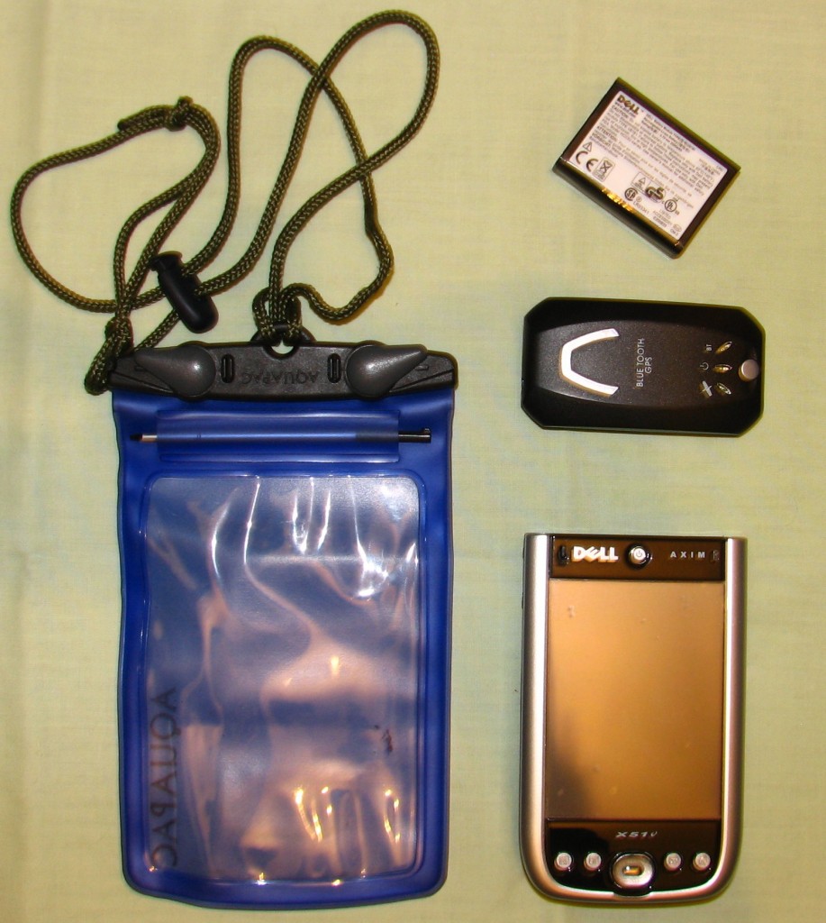 Backpacking Technology - Dell PDA and GPS unit