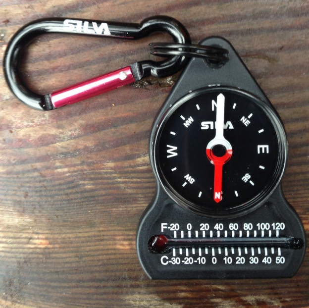 Silva compass with thermometer