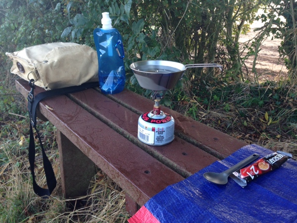 Sierra cup and WWII gas mask bag