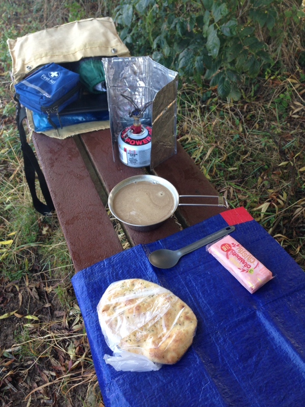 Sierra cup and WWII gas mask bag