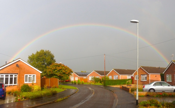 Full rainbow over Branston Lincolnshire  