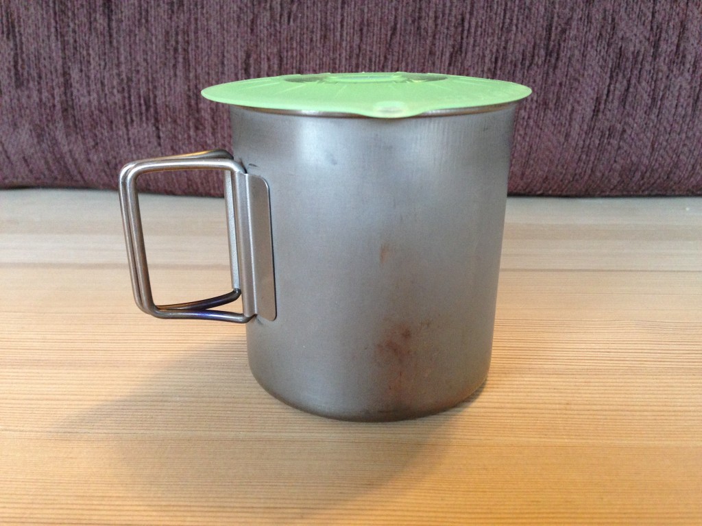 Silicone cup cover on my MSR titanium mug