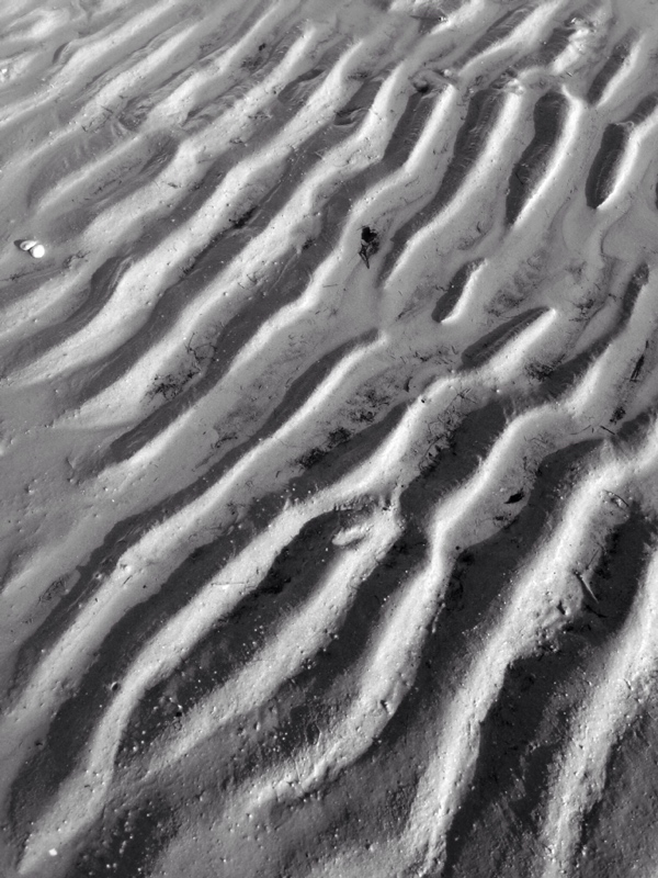 Sand stripes on Morecambe beach
