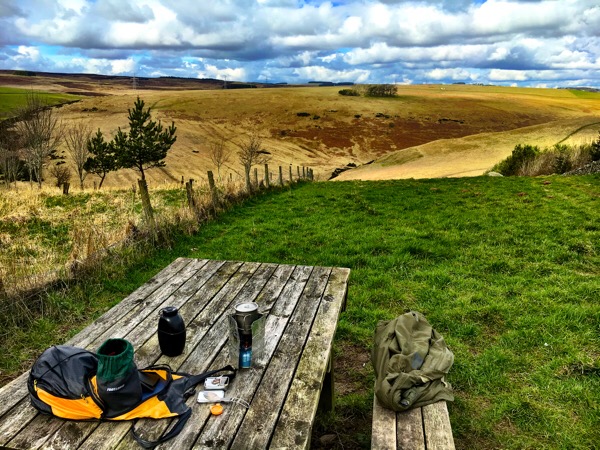 Tea break on the Southern Upland Way, Easter 2016