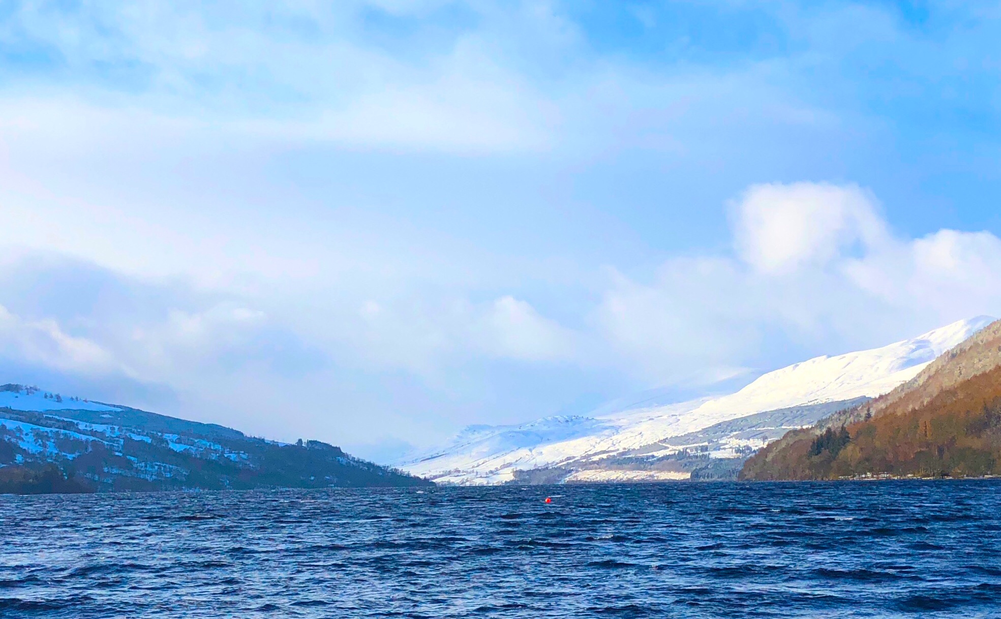 Loch Tay between the snow showers
