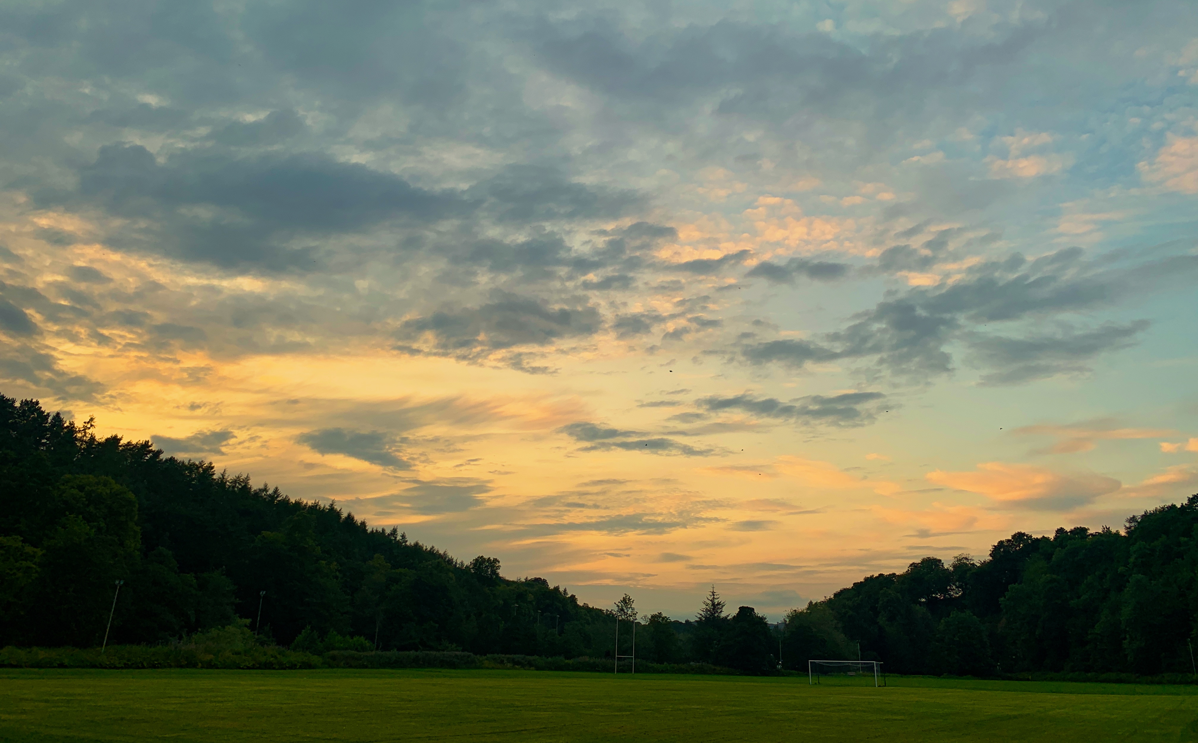 The sunset from Jedburgh Campsite