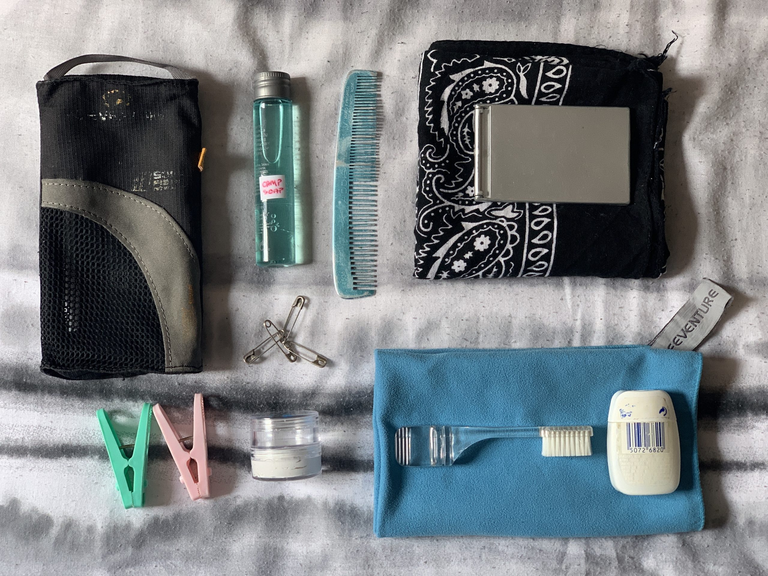 Backpacking wash kit 
