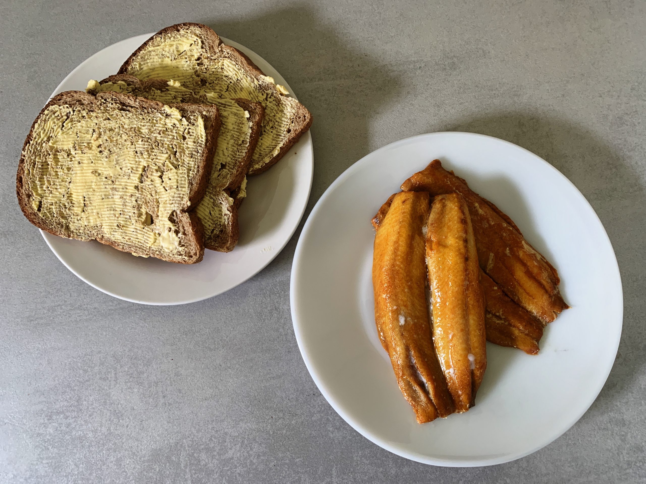 Kippers and brown bread and butter