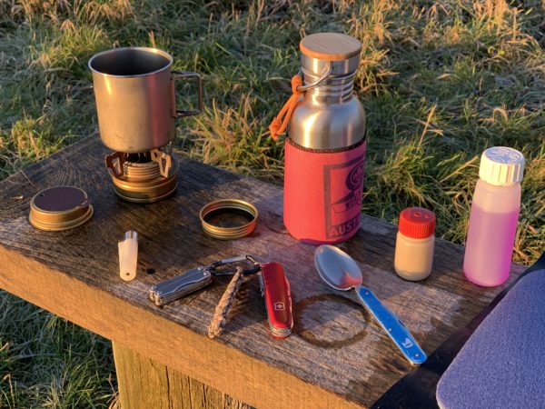 Trangia burner and pocket pot stand trivet