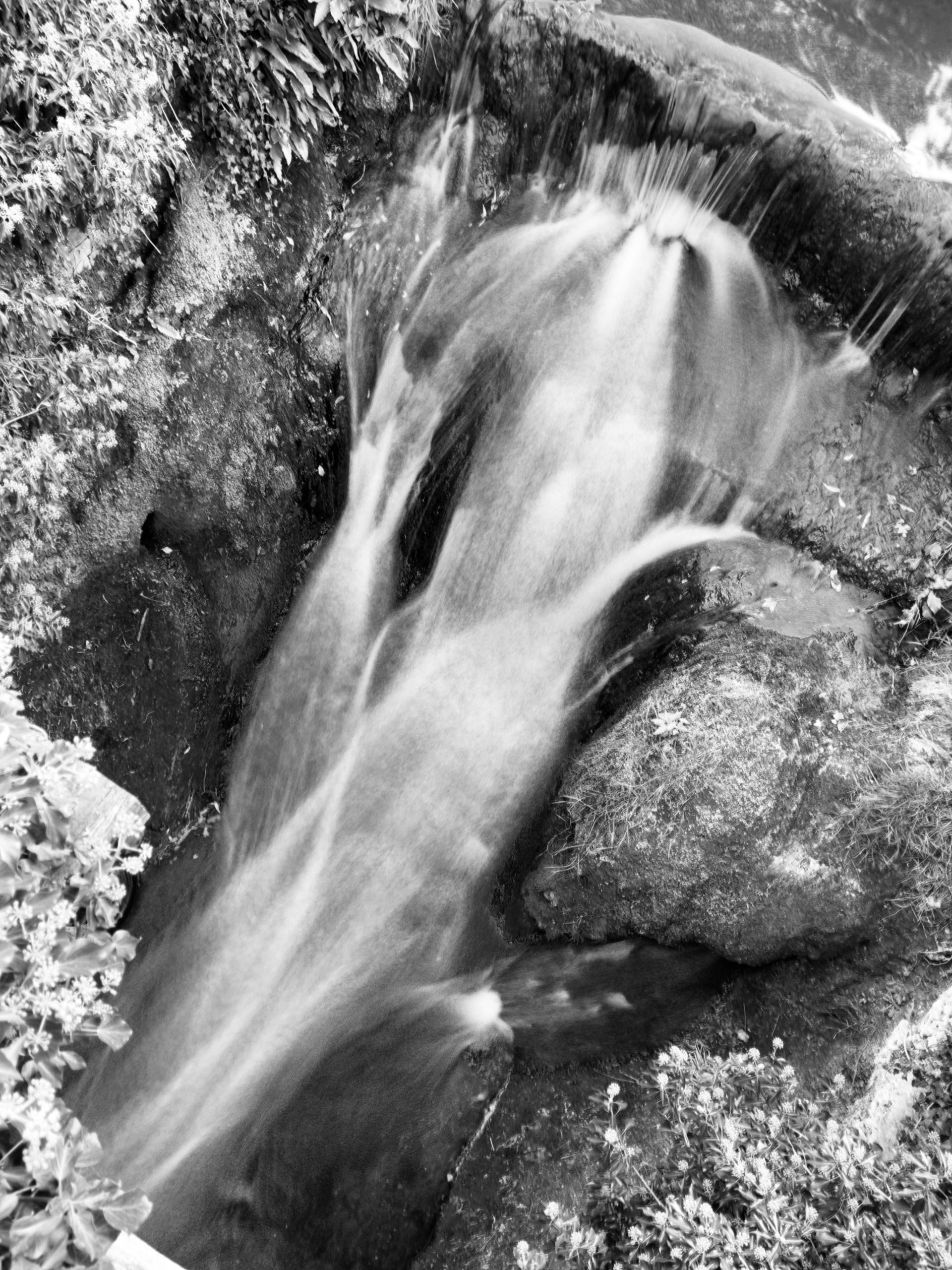 Weir and lock on the River Slea - long shutter speed motion photo