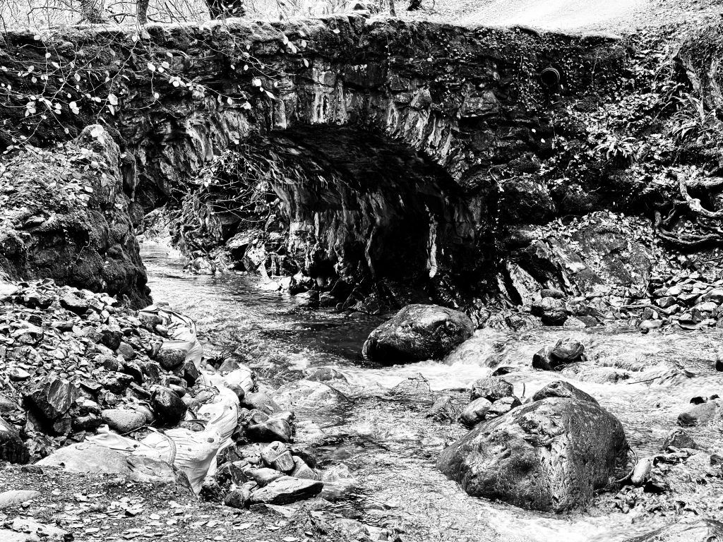 Glasdir stone bridge