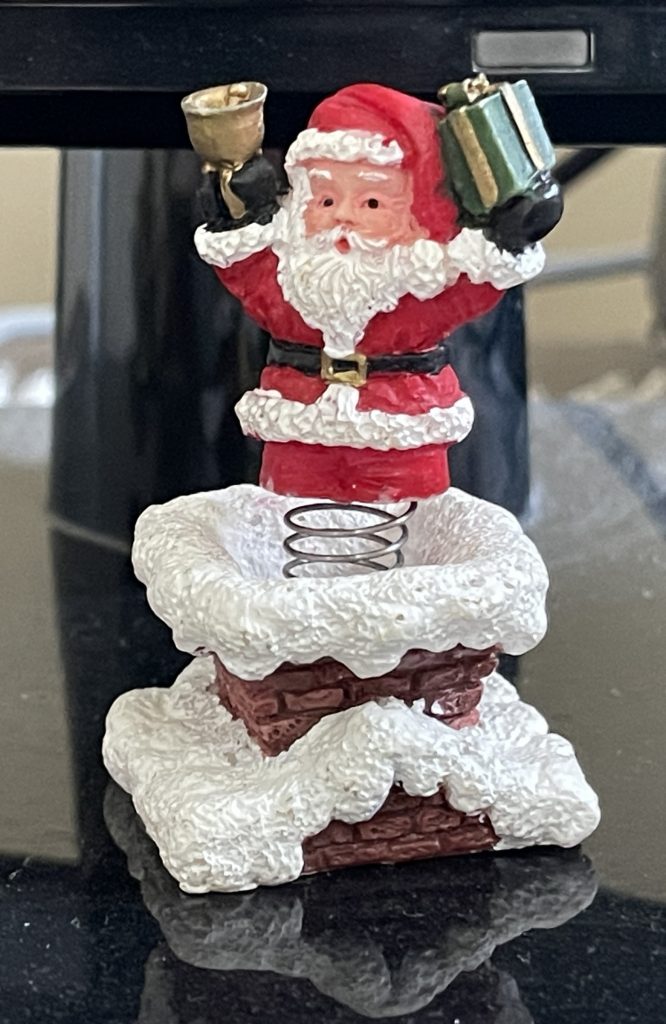 Father Christmas on a spring