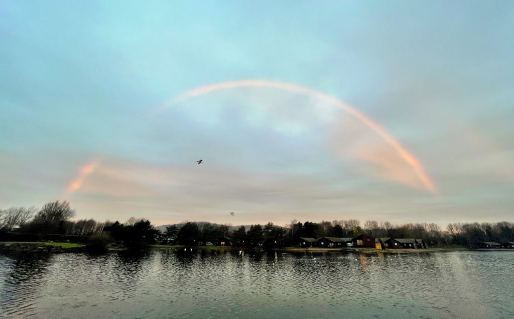 Rainbow over Pine Lake