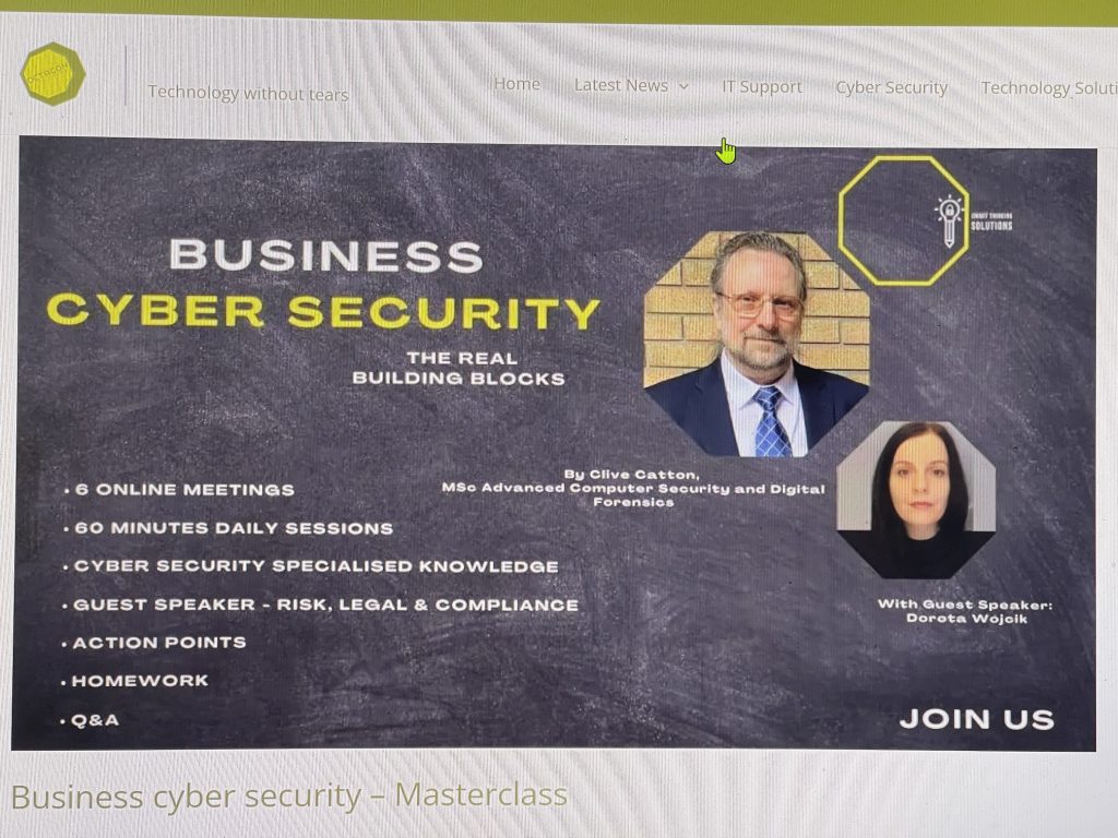 Business cyber security – Masterclass
