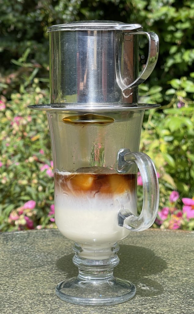 Vietnamese style coffee  - using a Phin