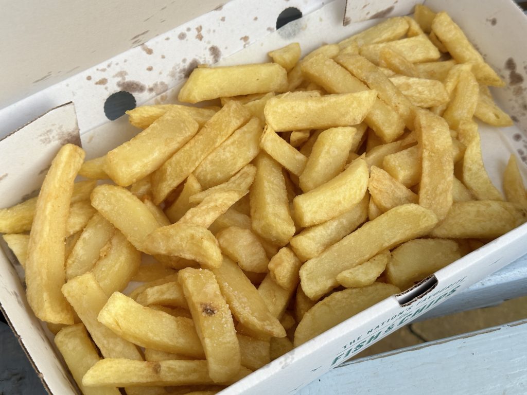 Minehead chips on the seafront