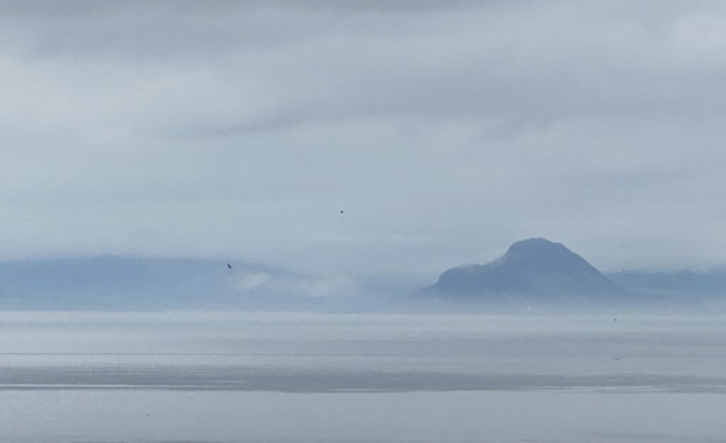 Isle of Arran and Holy Island in the mist