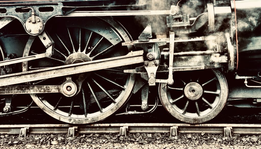 Strathspey Railway 5025 wheel and steam detail