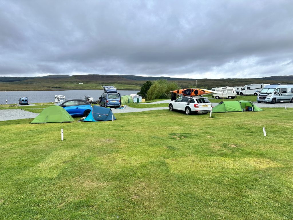 Tents packed away Skye Camping and Caravan Club Site
