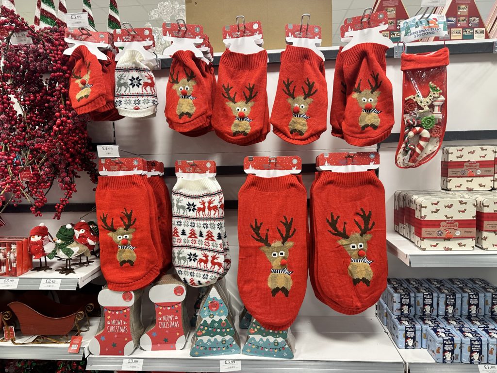Christmas stuff for sale in Home Bargains​