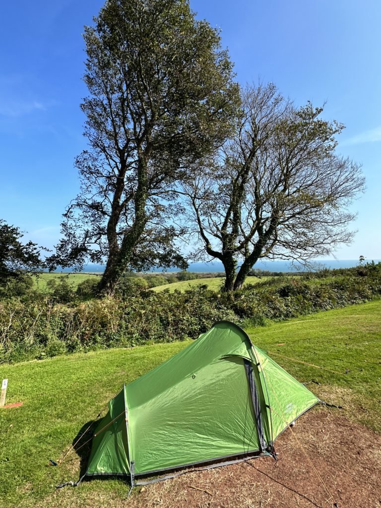 Vango Banshee 200 tent at Slapton Sands Camping and Caravan Club​