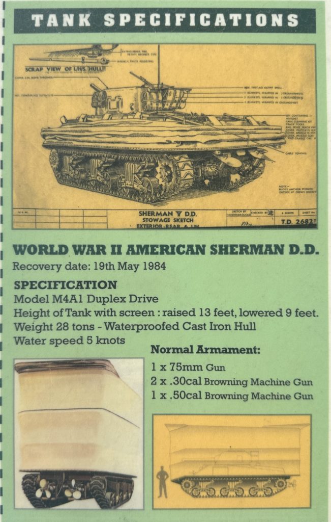 Sherman D.D. Amphibious Tank Specification 1944