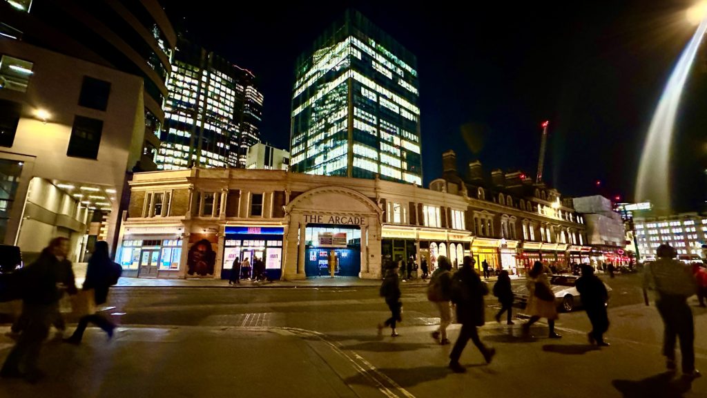 Liverpool Street​ London at night