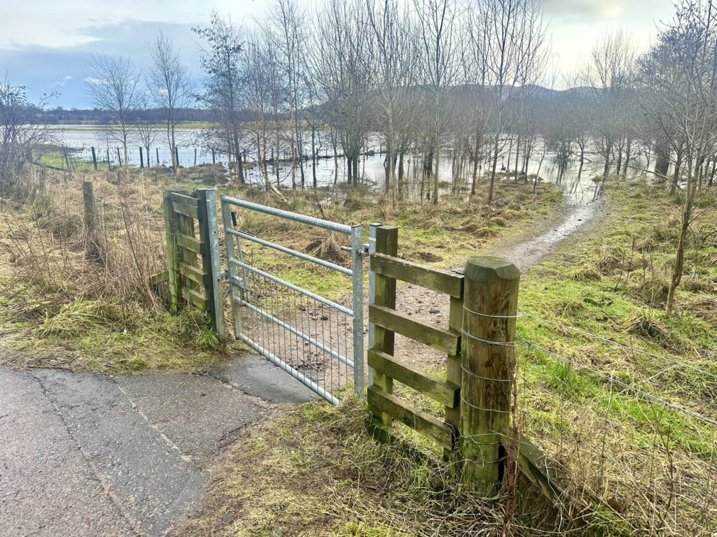 Aviemore and a flooded River Spey