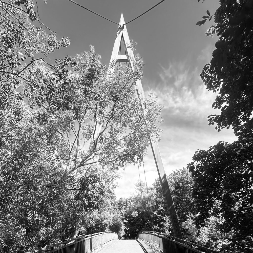 Footbridge and public art