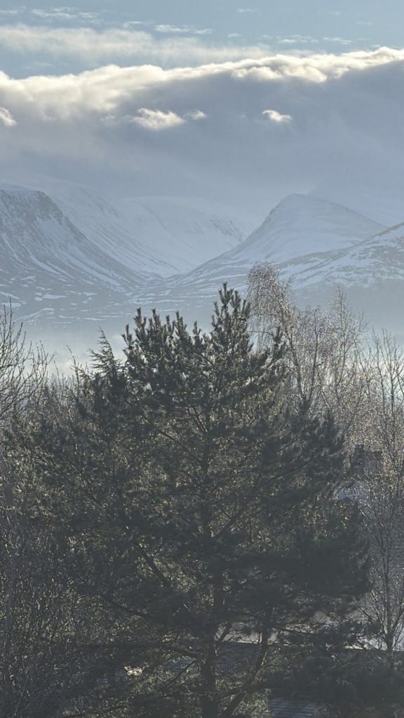 The view from Aviemore station footbridge 